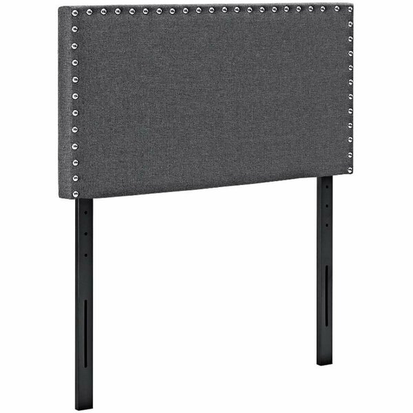 Modway Furniture Phoebe Twin Fabric Headboard, Gray MOD-5382-GRY